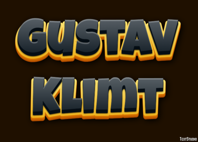 Gustav Klimt Efeito de texto