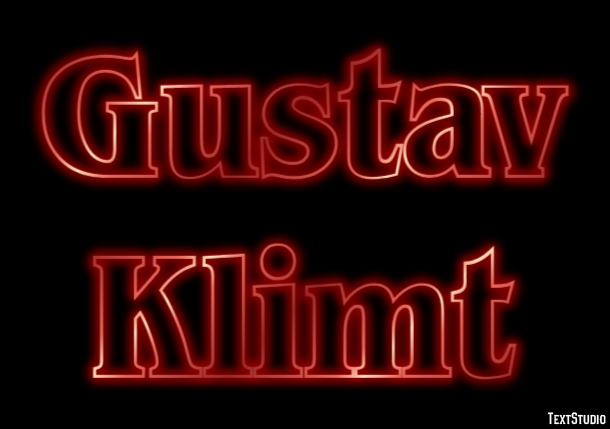 Gustav Klimt Text effect