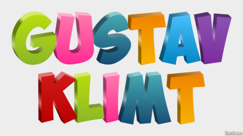 Gustav Klimt Efecto de Texto
