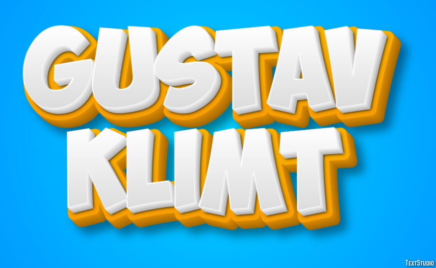 Gustav Klimt Text effect