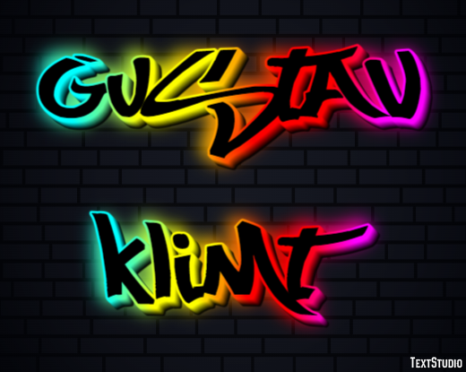 Gustav Klimt Text effect