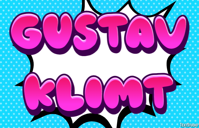 Gustav Klimt Text effect