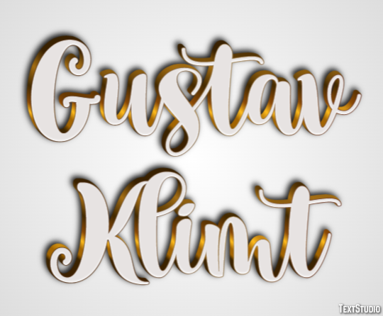 Gustav Klimt Text effect