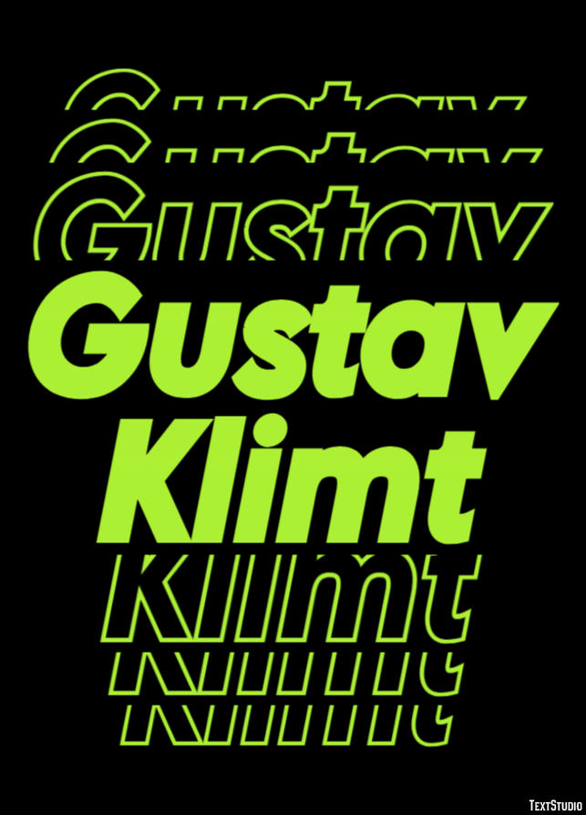 Gustav Klimt Text effect