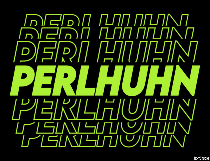 Perlhuhn Texteffekt