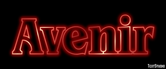 Avenir Effet de texte