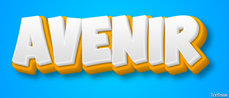 Avenir Effet de texte