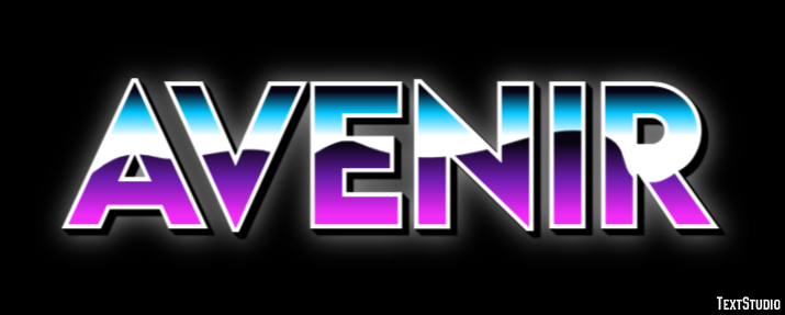 Avenir Effet de texte