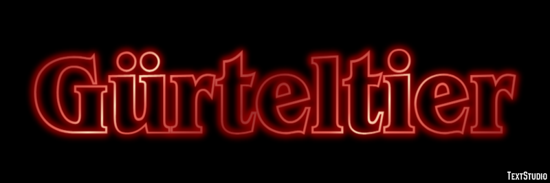 Gürteltier Texteffekt