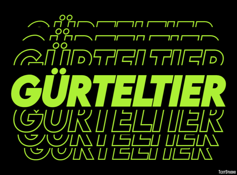 Gürteltier Texteffekt