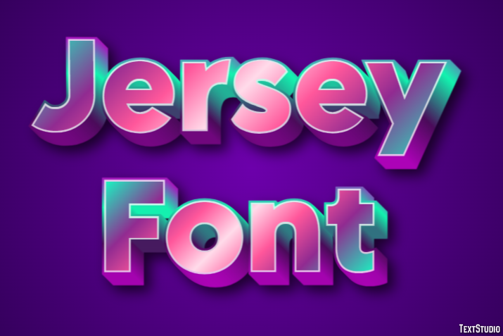 Jersey Font テキスト効果