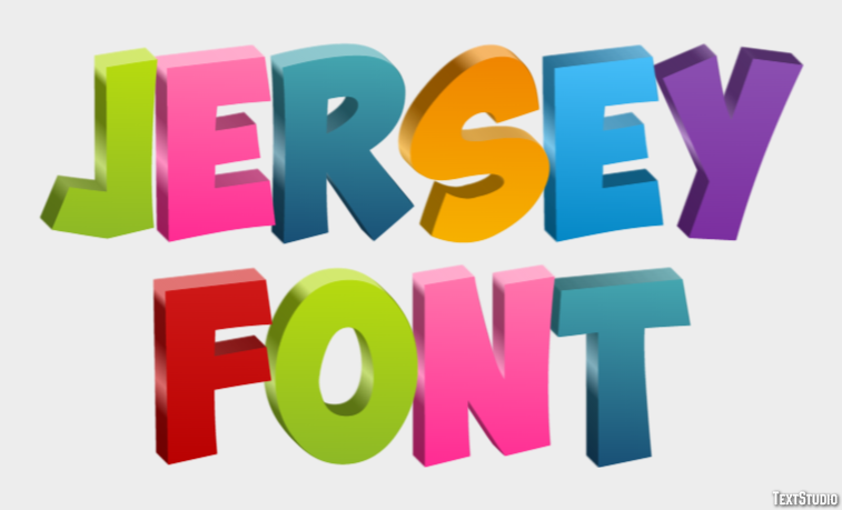 Jersey Font テキスト効果