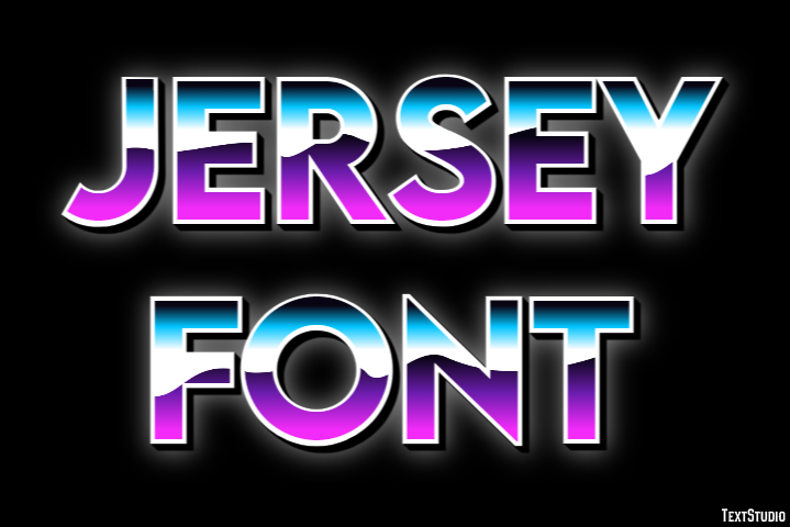Jersey Font テキスト効果