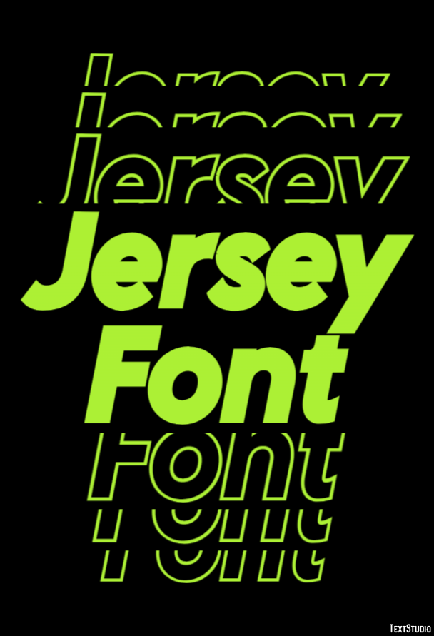 Jersey Font テキスト効果