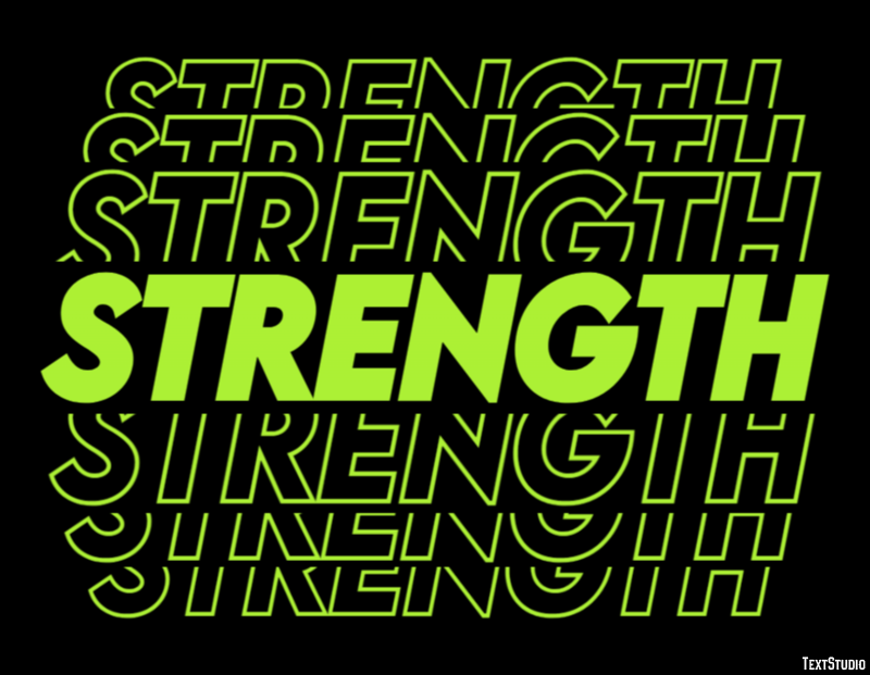Strength Text Effect