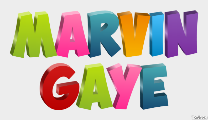 Marvin Gaye Efecto de Texto