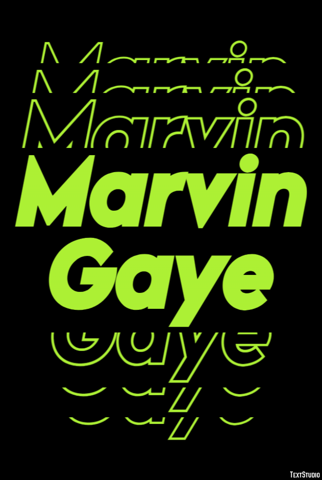 Marvin Gaye Efeito de texto