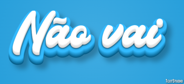 Não vai Efeito de texto