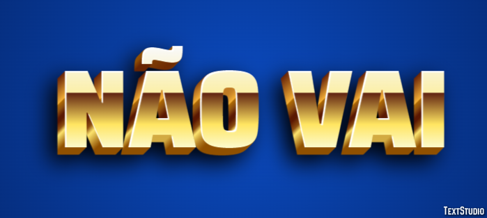 Não vai Efeito do texto