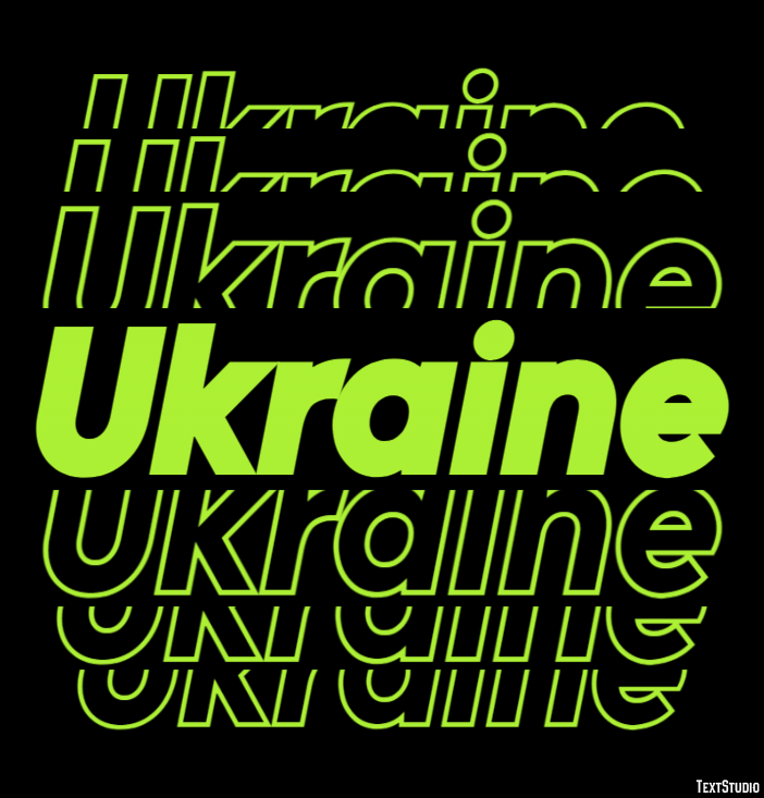 Ukraine テキスト効果