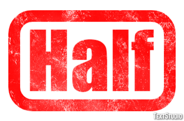 Half Text Effect