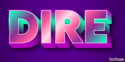 Dire Text effect