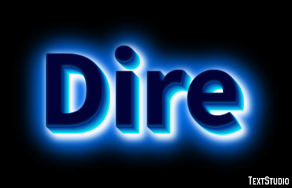 Dire Text effect