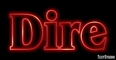 Dire Text effect
