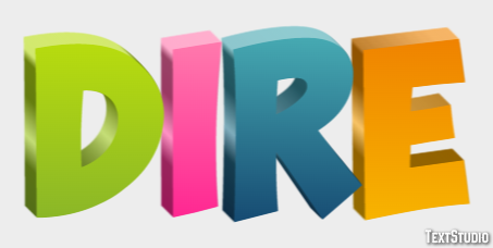 Dire Text Effect