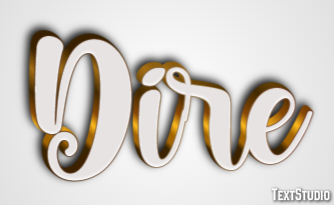 Dire Text effect