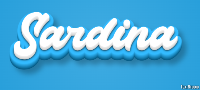 Sardina Efecto de texto