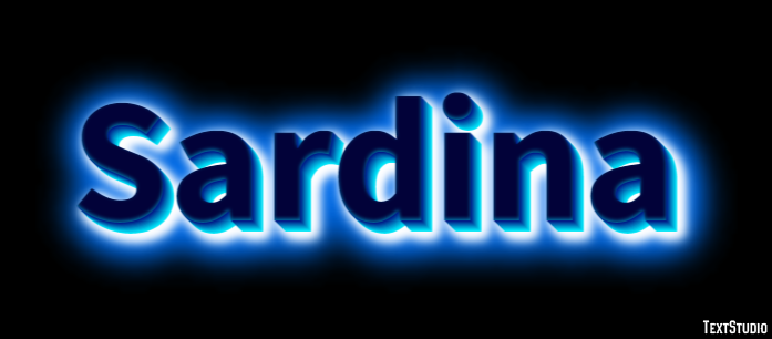 Sardina Efecto de Texto