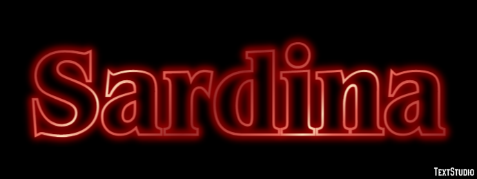 Sardina Efecto de texto