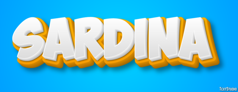 Sardina Efecto de texto