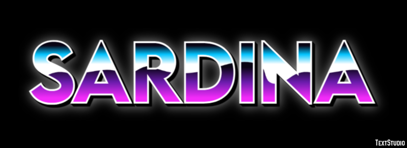 Sardina Efecto de texto