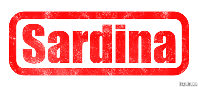 Sardina Efecto de texto