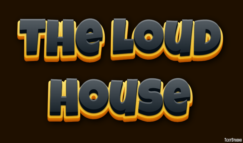 The Loud House Text Effect