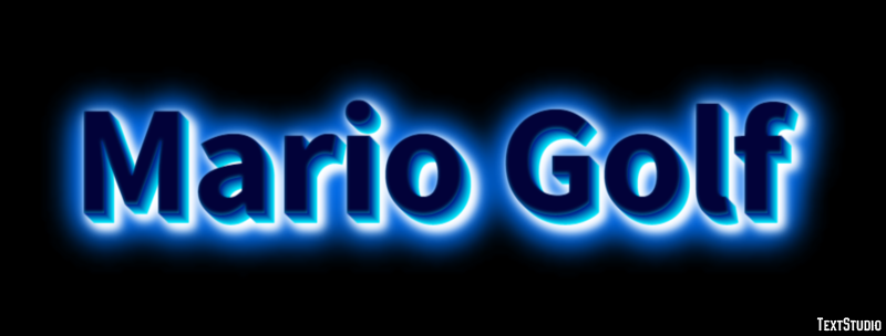 Mario Golf Text effect