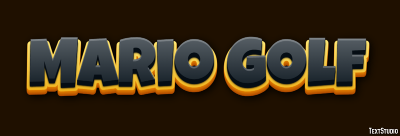 Mario Golf Text effect
