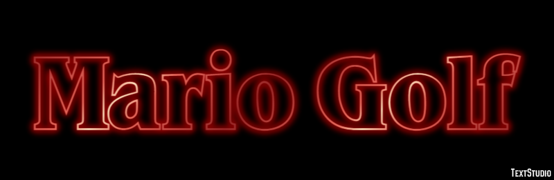 Mario Golf Text effect