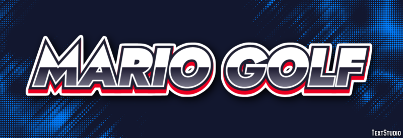 Mario Golf Text effect