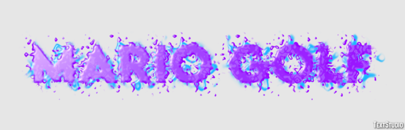 Mario Golf Text effect
