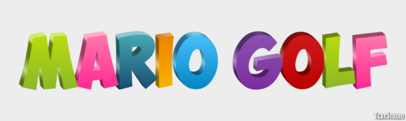 Mario Golf Text effect