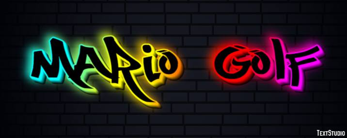 Mario Golf Text effect