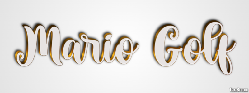 Mario Golf Text effect