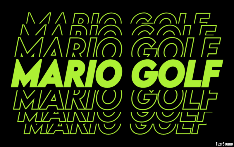 Mario Golf Text effect