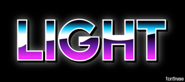 Light Text effect