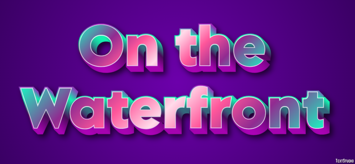 On the Waterfront Text Effect