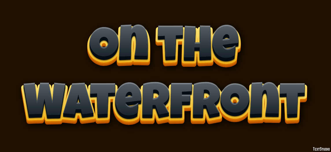 On the Waterfront Text Effect