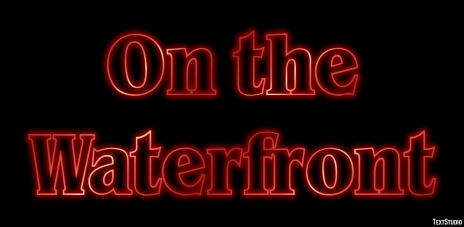 On the Waterfront Text effect